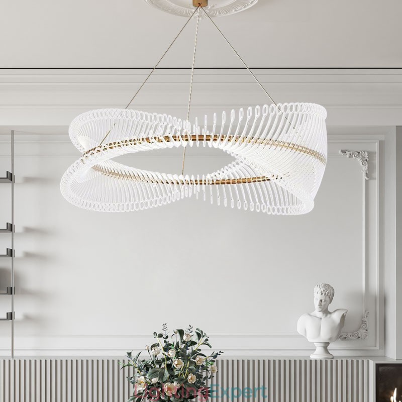 Postmodern Strip Circle Pendant Light
