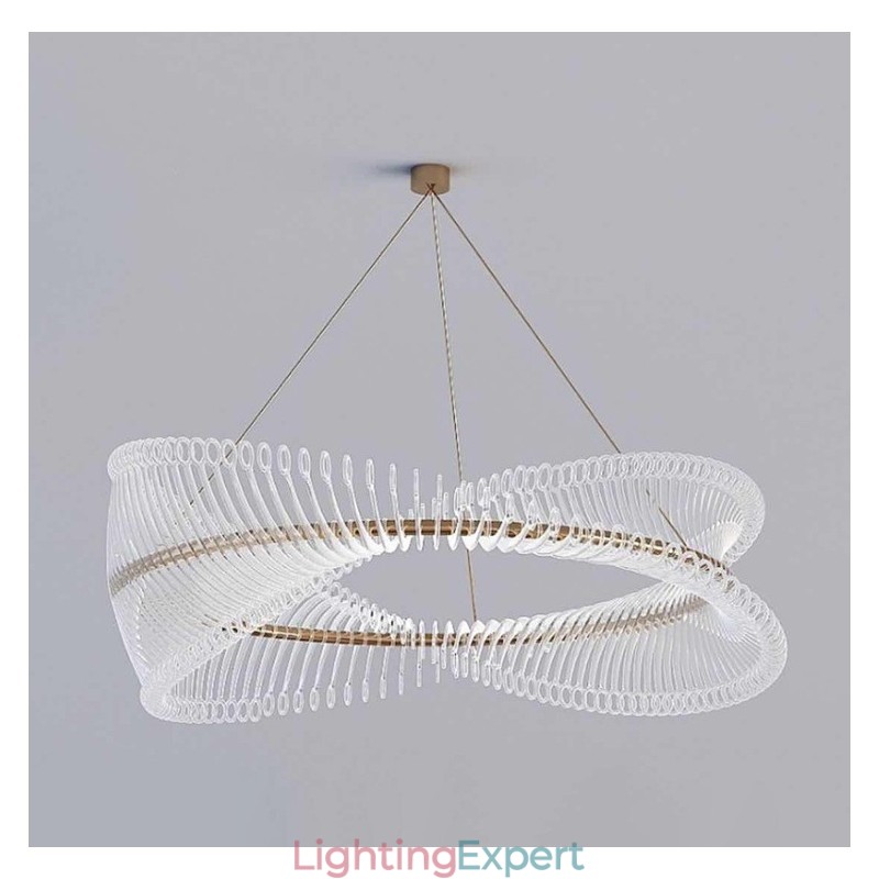Postmodern Strip Circle Pendant Light