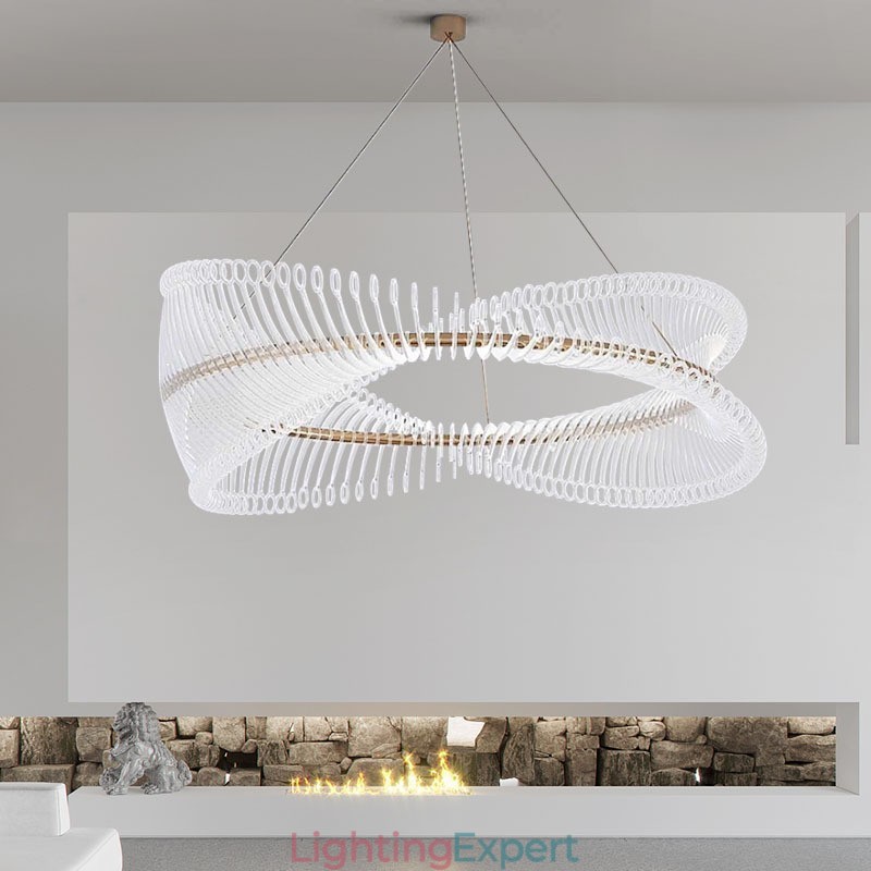 Postmodern Strip Circle Pendant Light