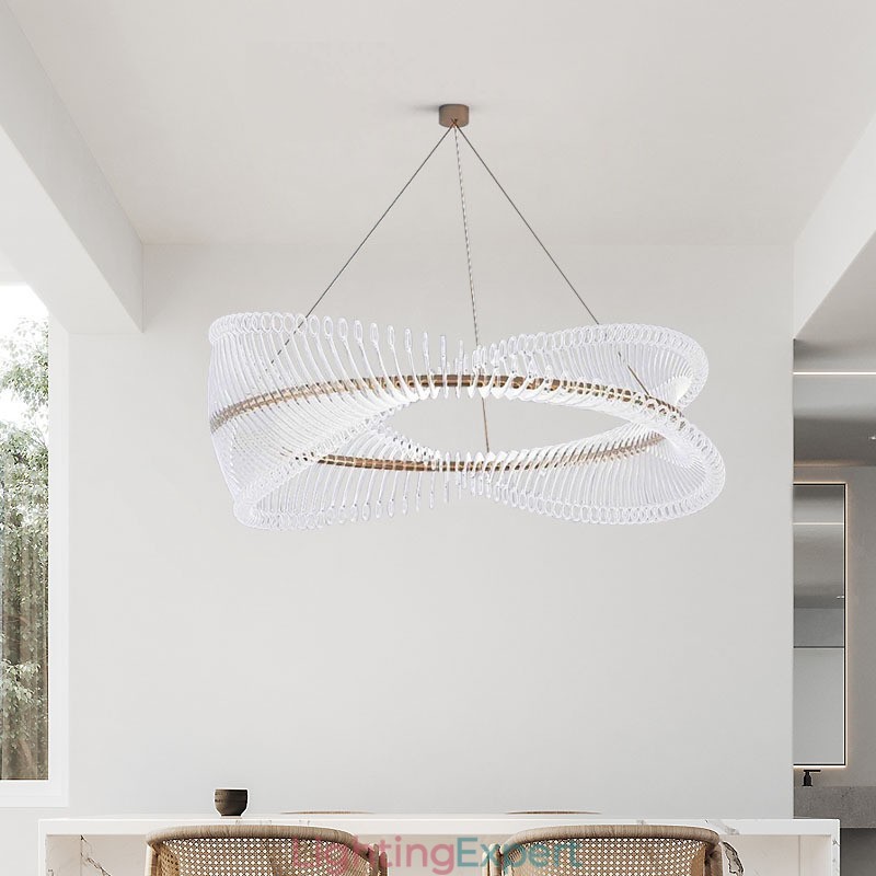 Postmodern Strip Circle Pendant Light