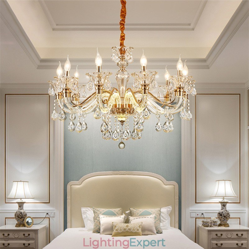 Luxury Crystal Chandelier K9 Crystal Chandelier with Glowing Arm