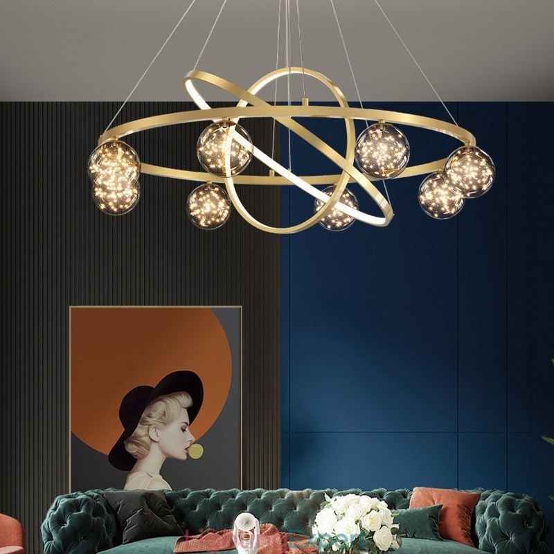 Nordic Modern Gold Circle Pendant Light