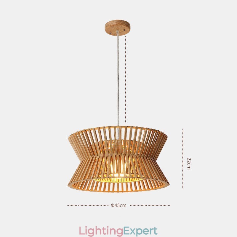 Vintage Wood Pendant Light
