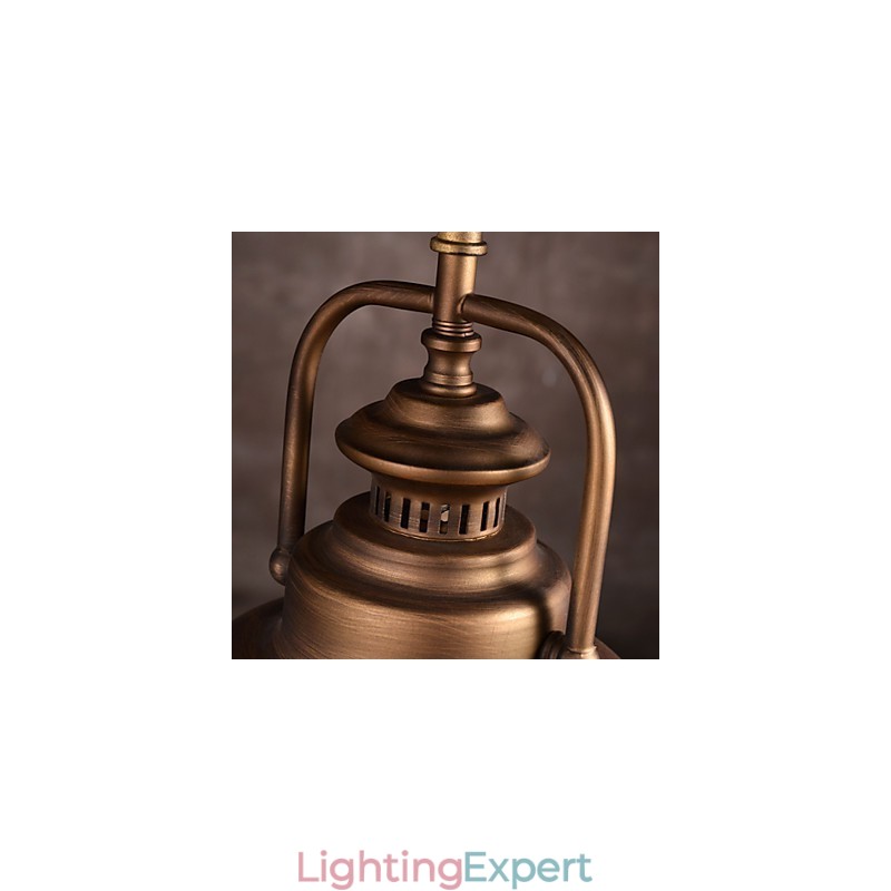 Retro Pendant Light with Metal Umbrella Shade in Old Factory Style