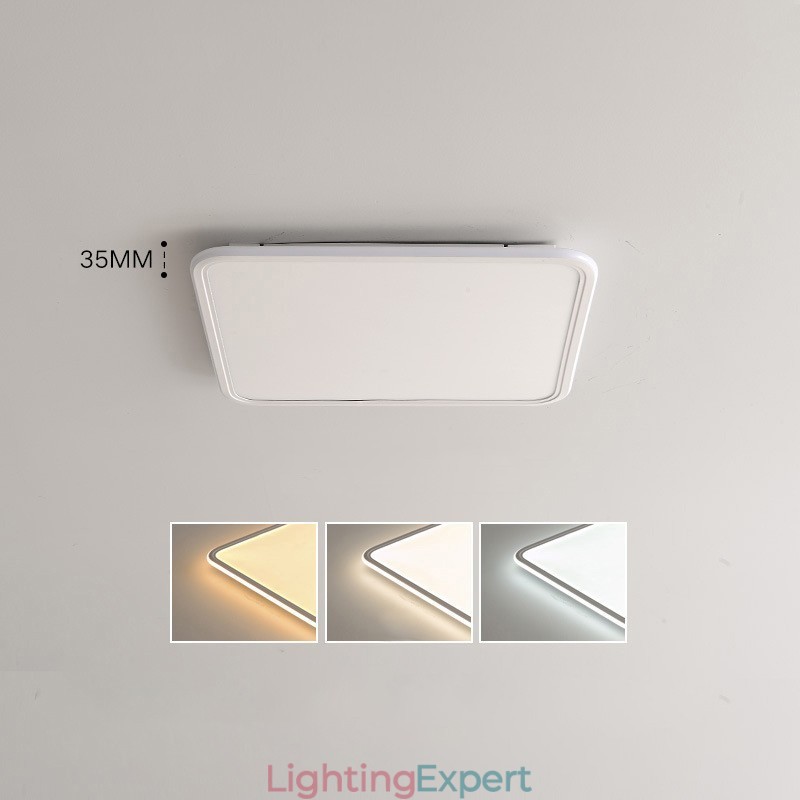 Modern Dimmable Square Flush Mount Ceiling Light Indoor Lighting Fixture