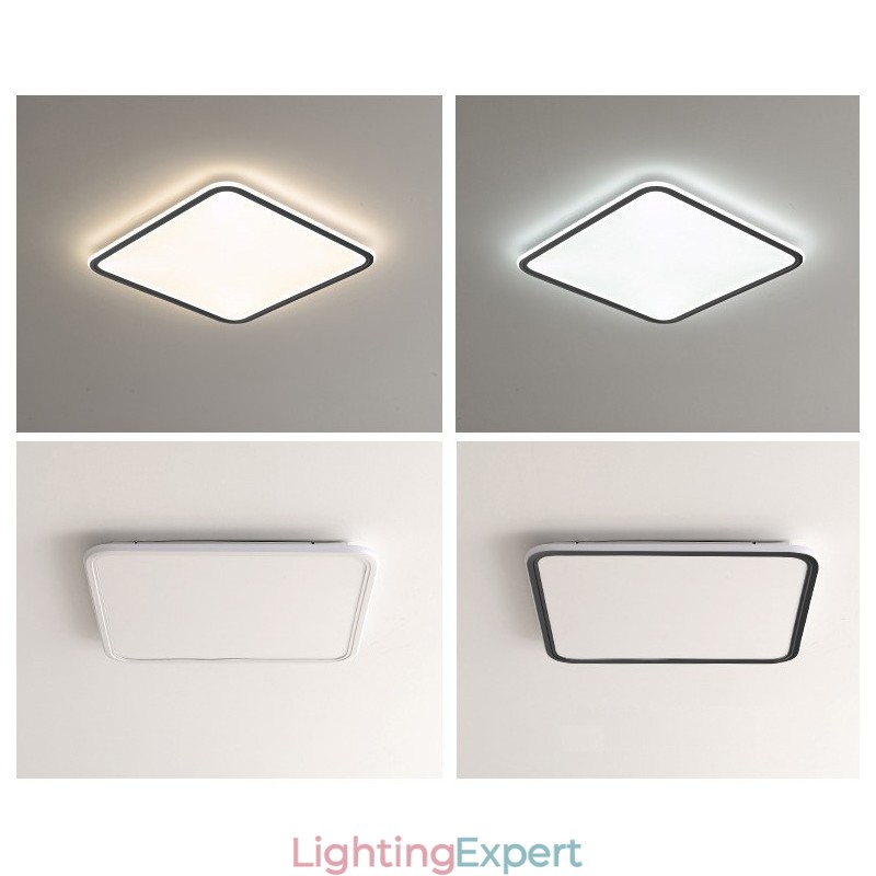 Modern Dimmable Square Flush Mount Ceiling Light Indoor Lighting Fixture