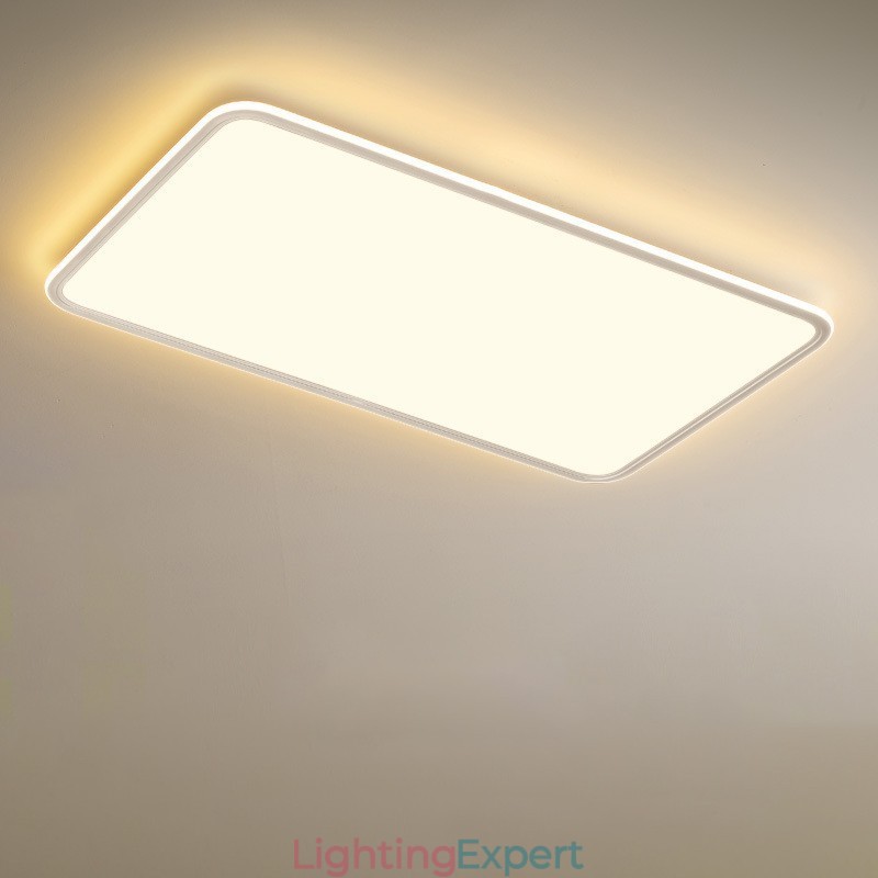 Modern Large Size Dimmable Rectangle Flush Mount Ceiling Light Indoor Lighting Fixture