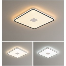 Modern Dimmable Square Flush Mount Ceiling Light Full Spectrum Eye Protection