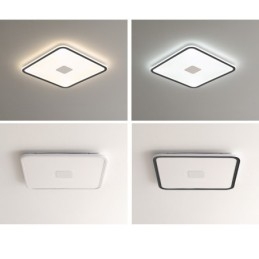 Modern Dimmable Square Flush Mount Ceiling Light Full Spectrum Eye Protection