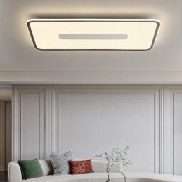Modern Large Size Dimmable Rectangle Flush Mount Ceiling Light Full Spectrum Eye Protection
