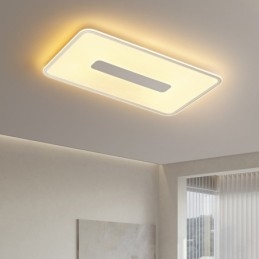 Modern Large Size Dimmable Rectangle Flush Mount Ceiling Light Full Spectrum Eye Protection