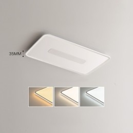 Modern Large Size Dimmable Rectangle Flush Mount Ceiling Light Full Spectrum Eye Protection