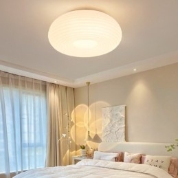 Dimmable Full Spectrum Eye Protection Round Modern Flush Mount Ceiling Light