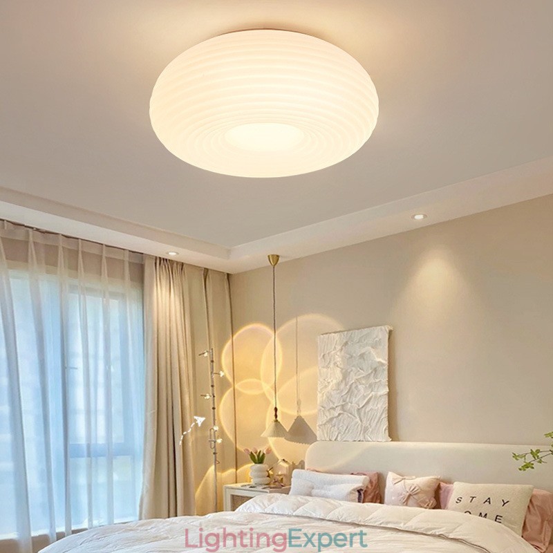 Dimmable Full Spectrum Eye Protection Round Modern Flush Mount Ceiling Light