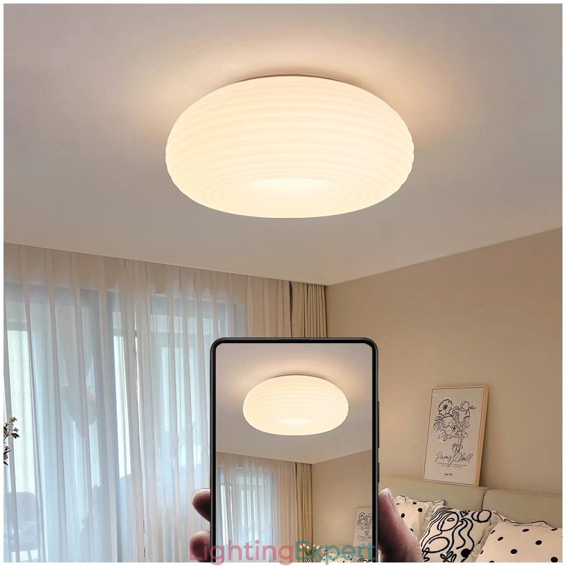 Dimmable Full Spectrum Eye Protection Round Modern Flush Mount Ceiling Light