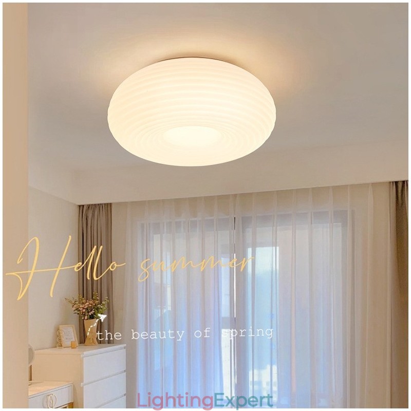 Dimmable Full Spectrum Eye Protection Round Modern Flush Mount Ceiling Light