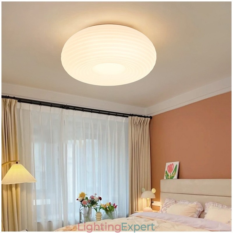 Dimmable Full Spectrum Eye Protection Round Modern Flush Mount Ceiling Light