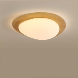 Dimmable Full Spectrum Eye Protection Nordic Log Grain Pebble Ceiling Light
