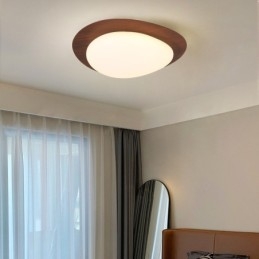 Dimmable Full Spectrum Eye Protection Nordic Log Grain Pebble Ceiling Light