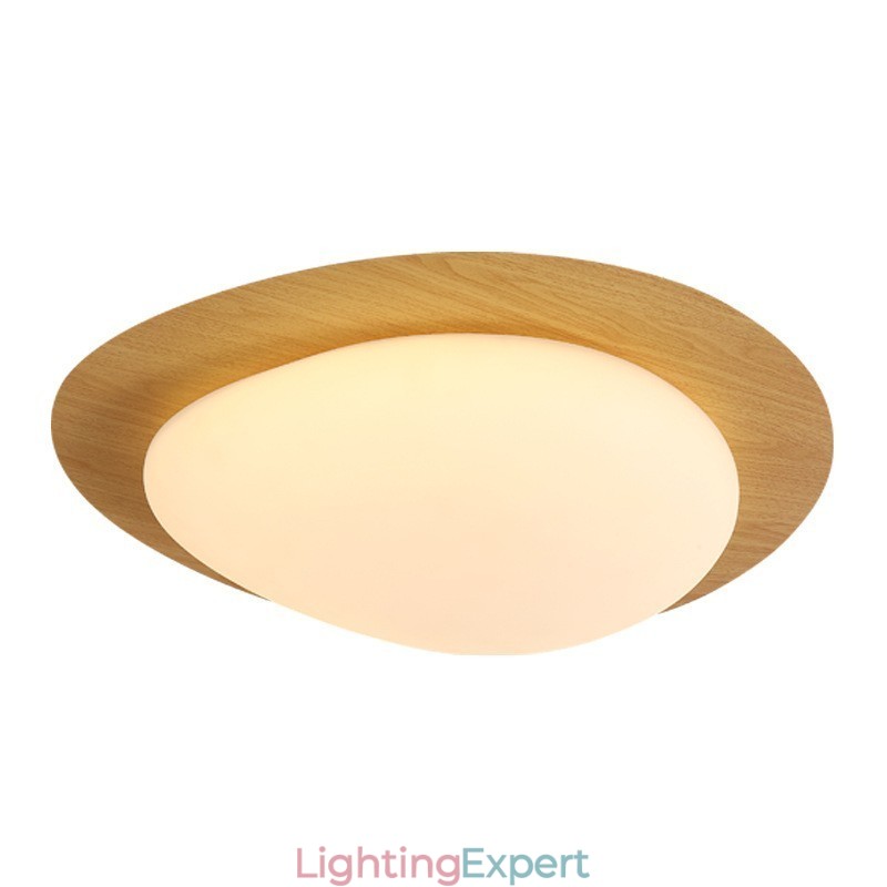 Dimmable Full Spectrum Eye Protection Nordic Log Grain Pebble Ceiling Light