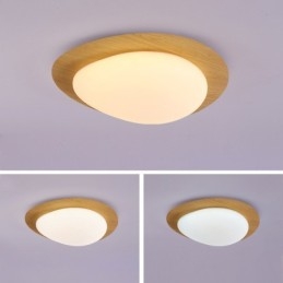 Dimmable Full Spectrum Eye Protection Nordic Log Grain Pebble Ceiling Light