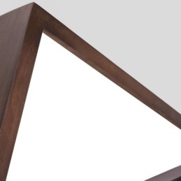 Two Tiers Square Black Walnut Wood Modern Contemporary Nordic Style Flush Mount Wood Ceiling Light Also Can Be Used As Wall Light