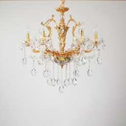 6 Light 8 Light Luxury Gold Colour Crystal Candle Chandelier