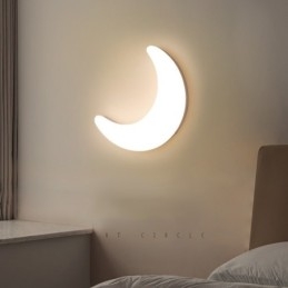 20W Nordic Indoor Moon Shape Children's Room Wall Sconces Ceiling Lights