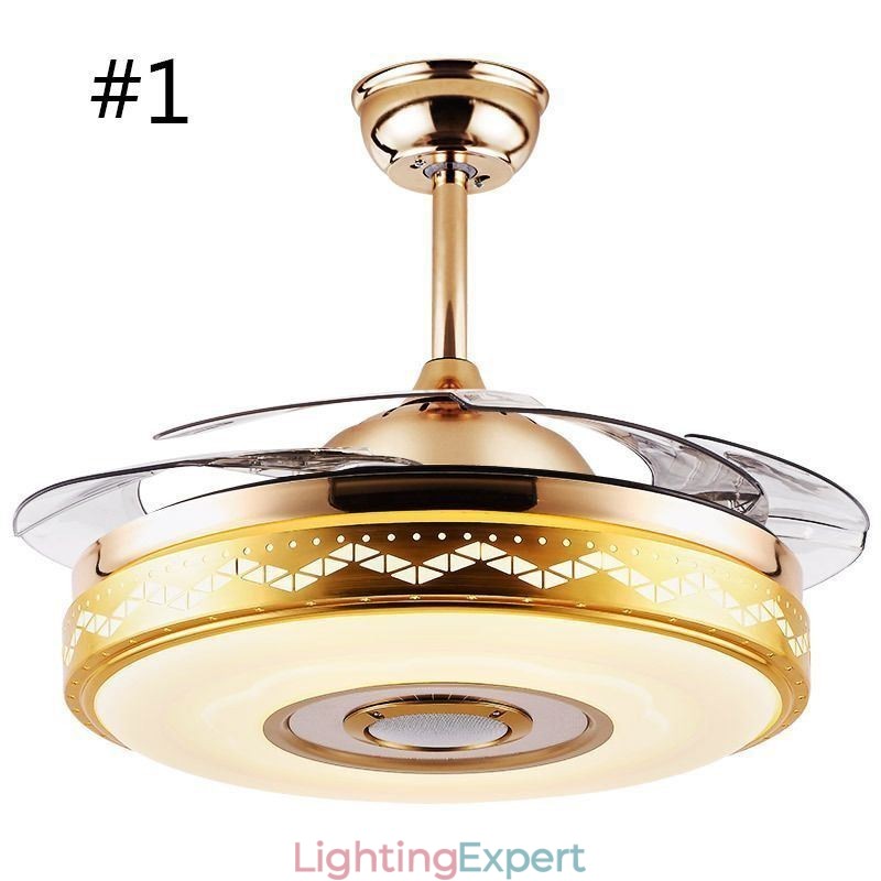 Modern Eletriplating Ceiling Fan Inverter Fan Light