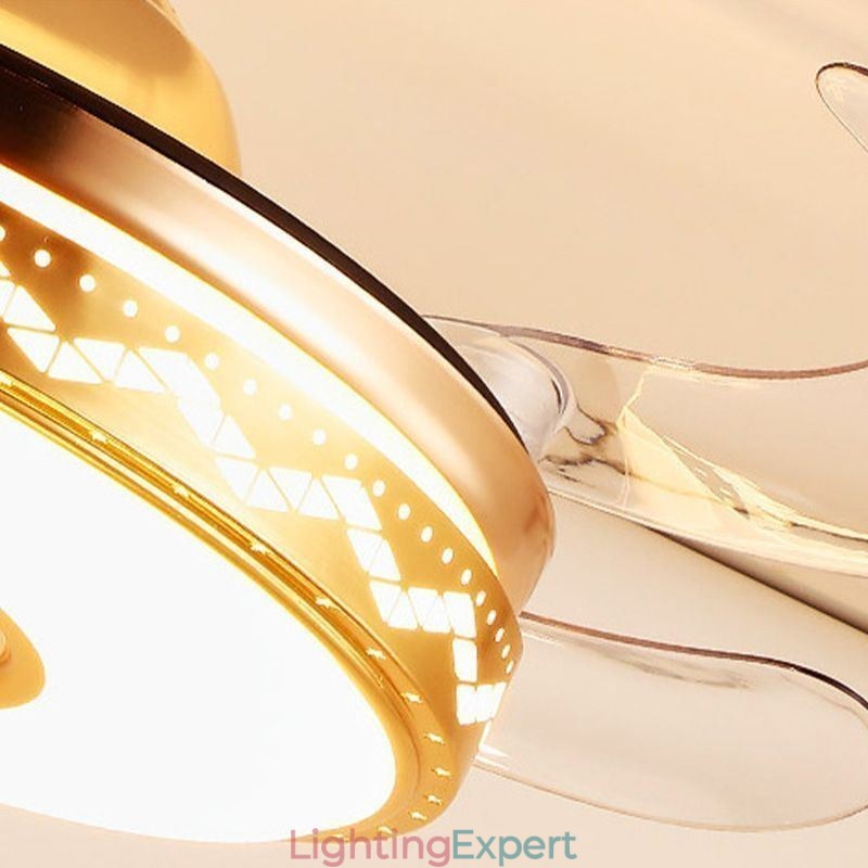 Modern Eletriplating Ceiling Fan Inverter Fan Light