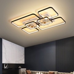 Ceiling Fan with Lights Decor Ventilator Acrylic Lamp