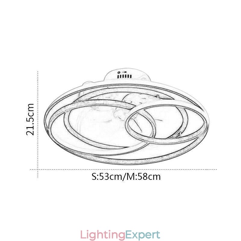 Modern Ceiling Lights Circle Rings Designer Ceiling Fan