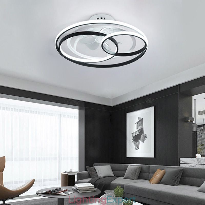 Modern Ceiling Lights Circle Rings Designer Ceiling Fan