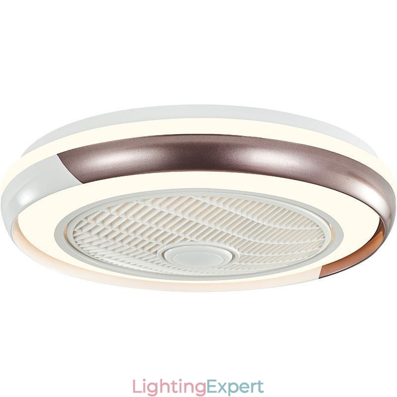 Modern Ceiling Fan Lights Acrylic Round Ceiling Lamp With Remote Control