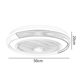 Modern Ceiling Fan Lights Acrylic Round Ceiling Lamp With Remote Control
