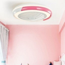 Modern Ceiling Fan Lights Acrylic Round Ceiling Lamp With Remote Control