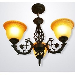 Vintage Wrought Iron Chandelier