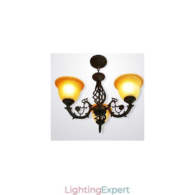 Vintage Wrought Iron Chandelier