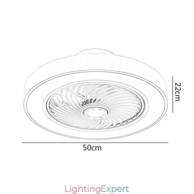 Modern Ceiling Fan Lights With Remote Control Acrylic Round Ceiling Lamp