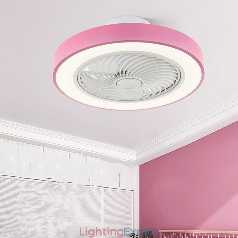Modern Ceiling Fan Lights With Remote Control Acrylic Round Ceiling Lamp