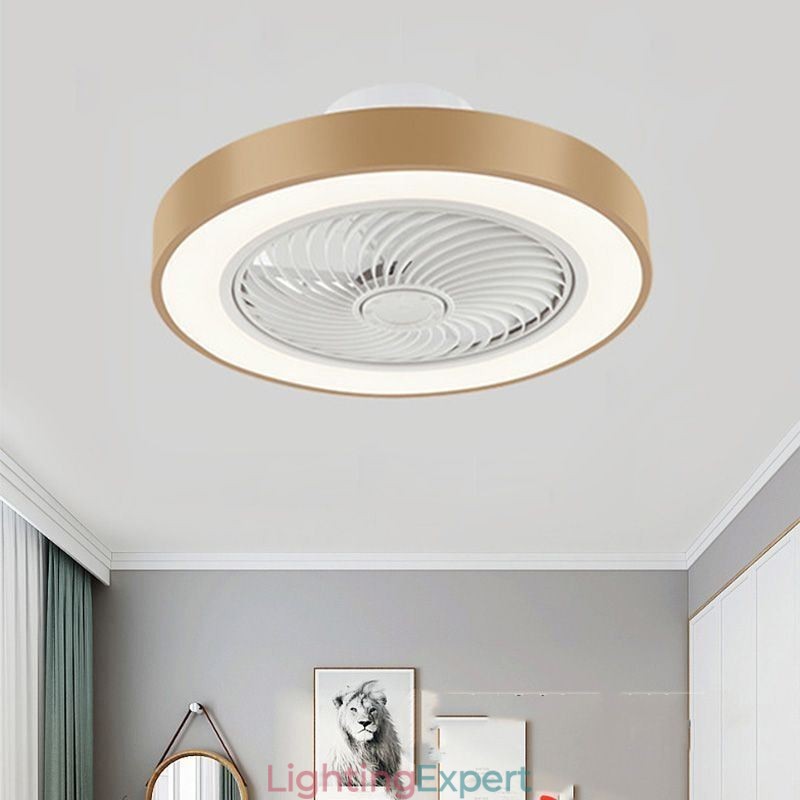 Modern Ceiling Fan Lights With Remote Control Acrylic Round Ceiling Lamp