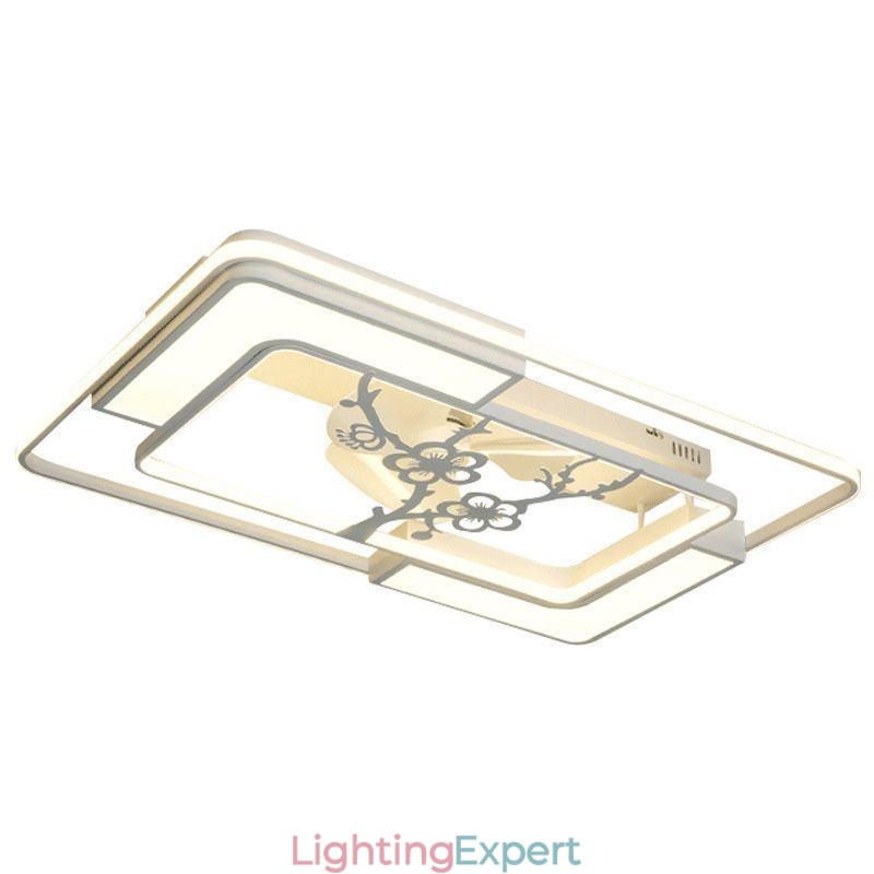 Modern Rectangular Ceiling Fan Light Fixtures