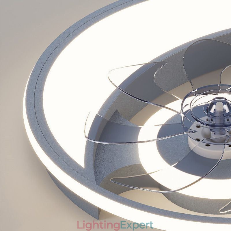 Moon Ceiling Fan Light Creativity Ceiling Lamp