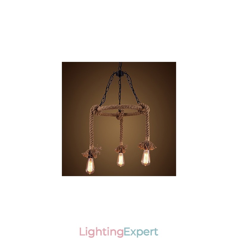 American Country Hemp Chandelier