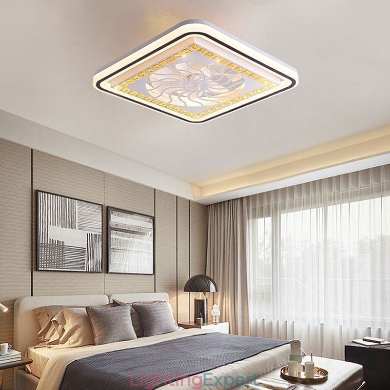 Intelligent Ceiling Fan With Light Stepless Dimming Decoration