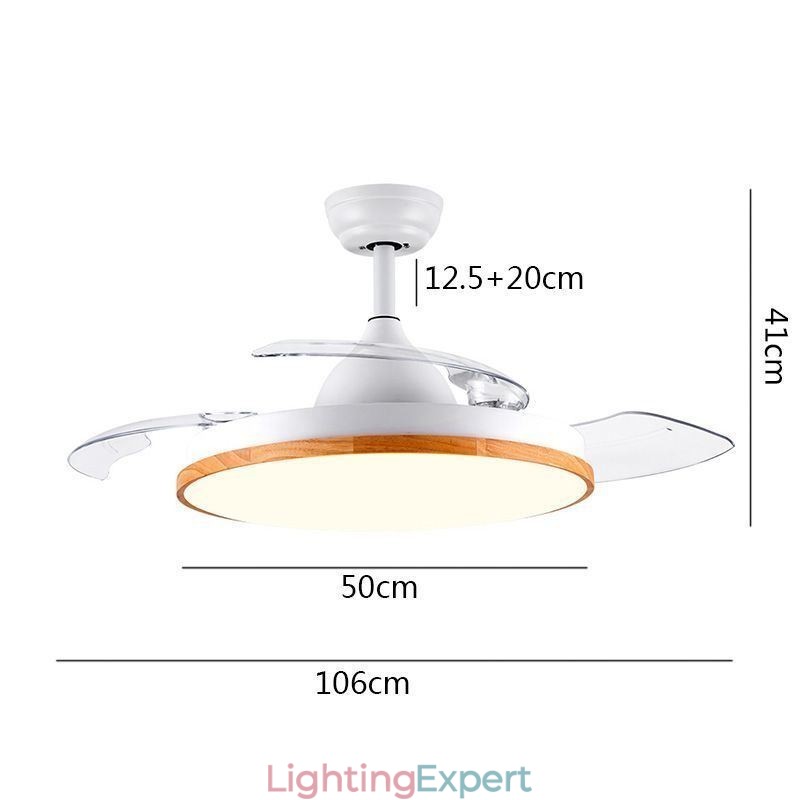 Modern Inverter Ceiling Fan Light Remote Control Ceiling Lamp Tricolor Dimming