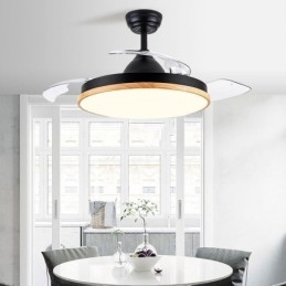Modern Inverter Ceiling Fan Light Remote Control Ceiling Lamp Tricolor Dimming