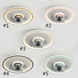 Macaron Ceiling Fan Light Remote Control Decor Ventilateur