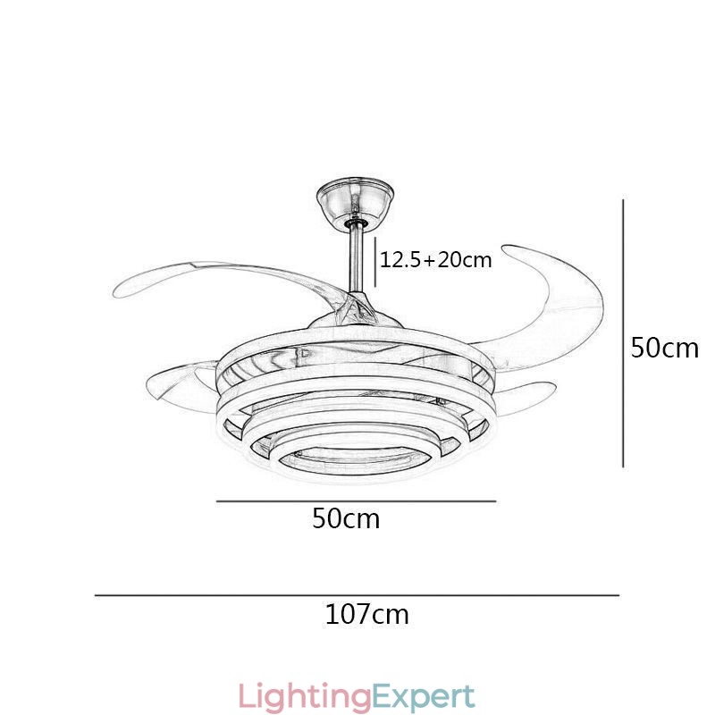 Creative Inverter Fan Chandelier Fan Light