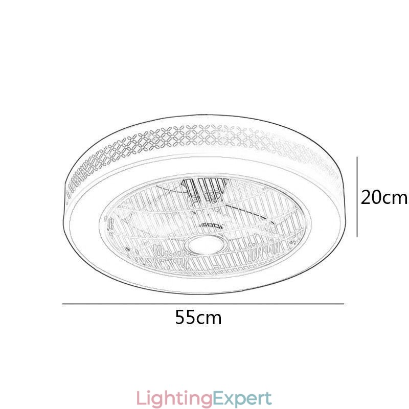 Ultra thin Ceiling Fan Light Invisible Ceiling Fan With Light
